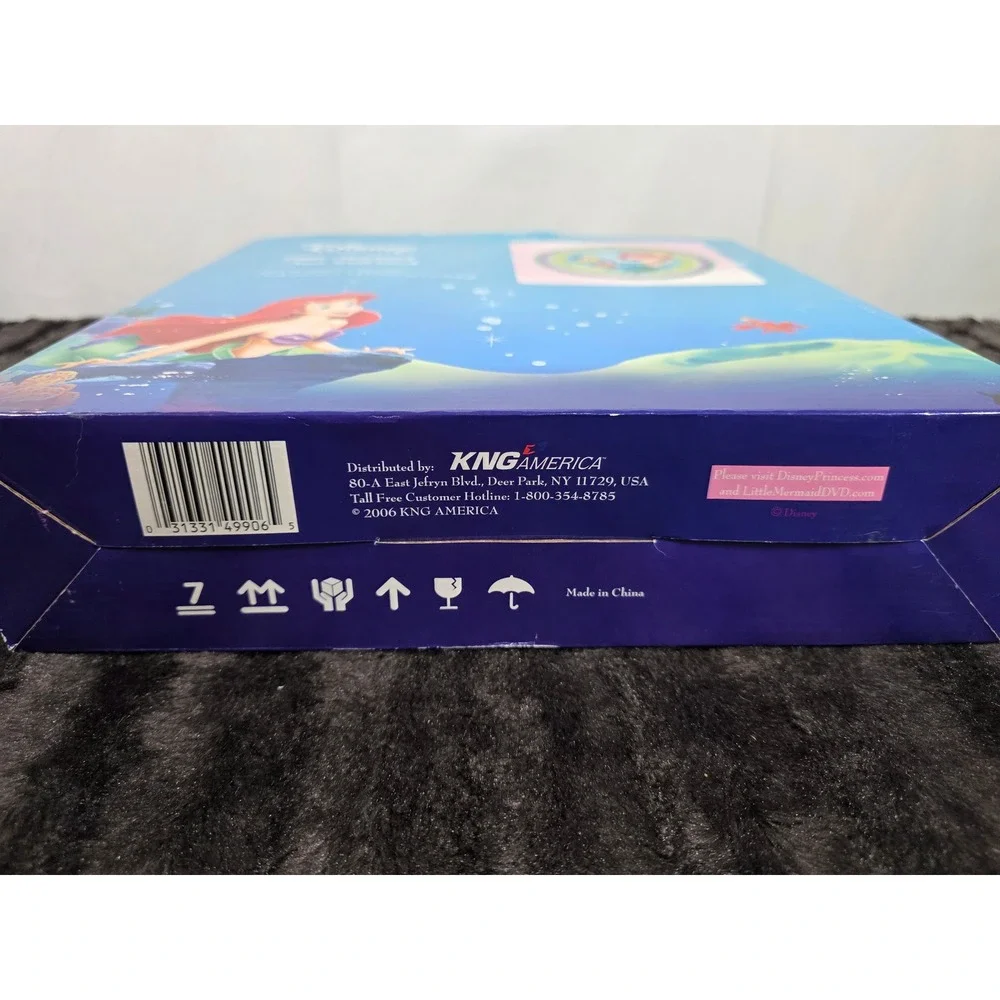 Disney The Little Mermaid Neon Wall Clock Ariel Flounder KNG America 2006 NEW